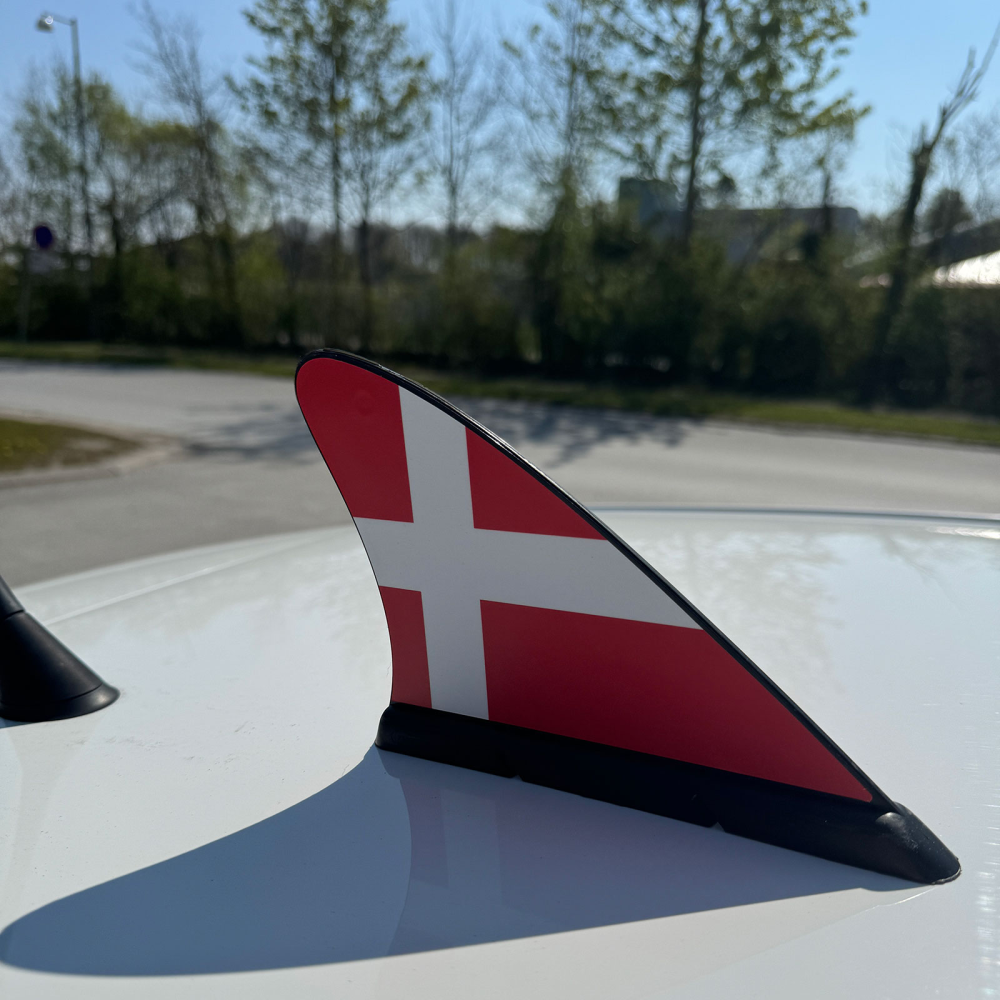 Flagga för bilen 19x14 cm. (Danmark) - Magnetisk