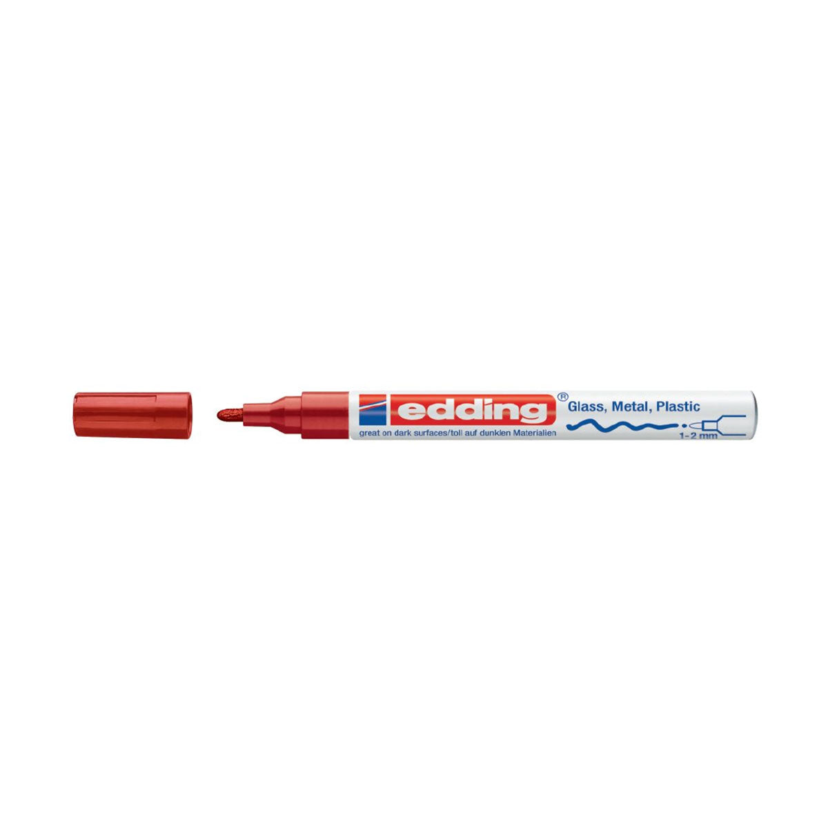 Edding 751 Paint Marker, Röd (1-2 mm.)