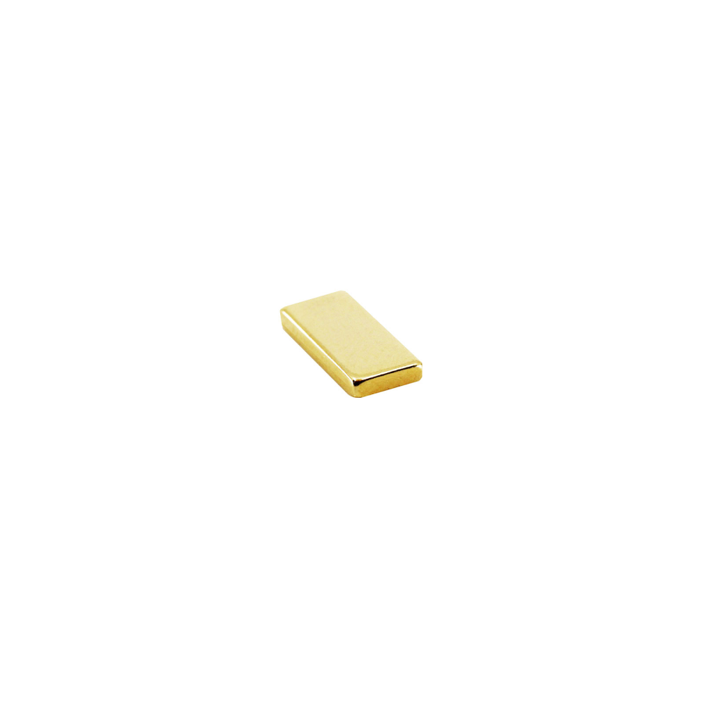 Supermagnet kub 10x5x1 mm., Guld