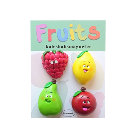 Frukt Magneter HAPPY, 4 st - kylskåpsmagneter