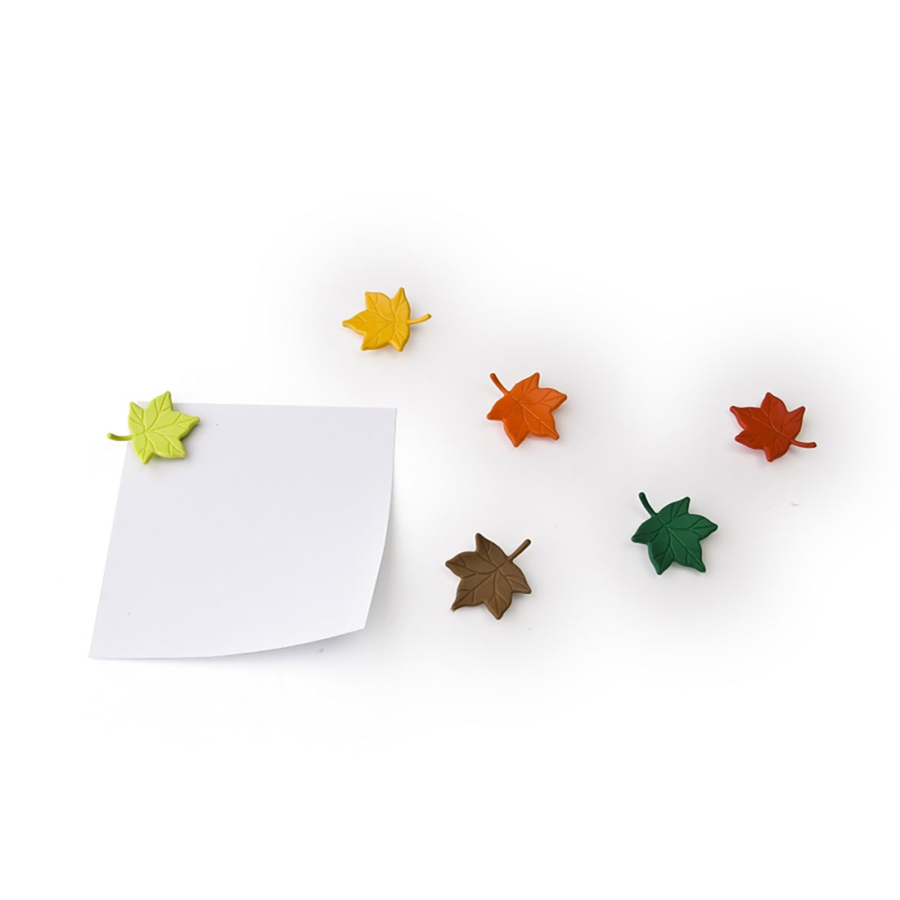 Leaf a Message blad, 6-pack - kylskåpsmagneter