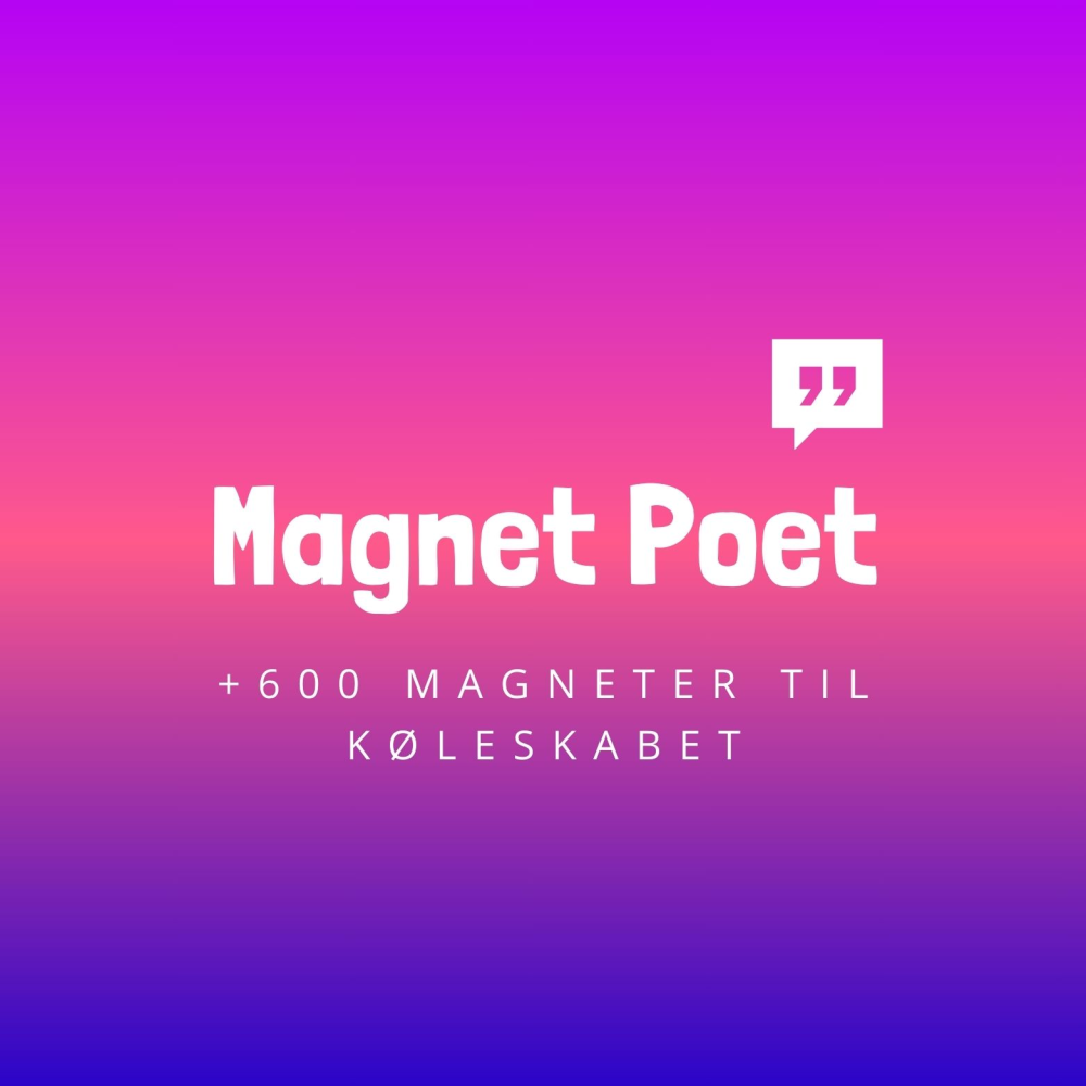 MagnetPoet XL Dansk - Kylskåpspoesi (+600 st.)