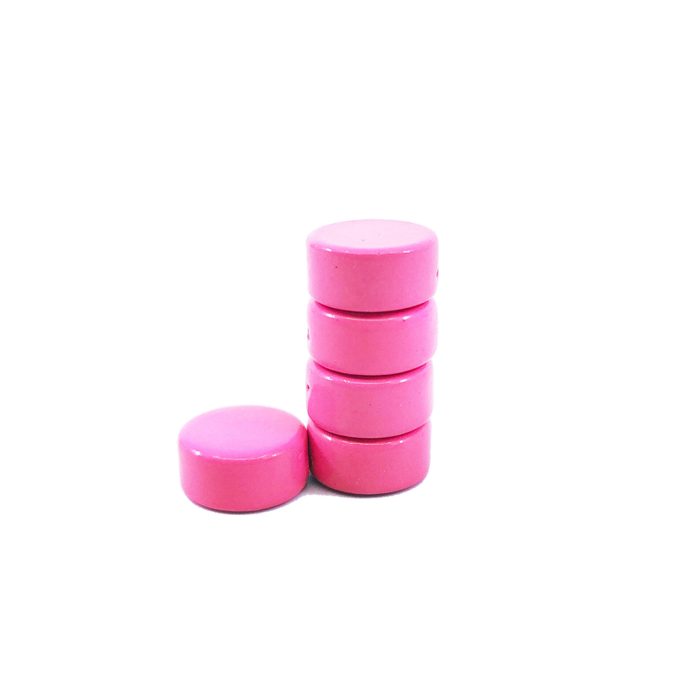 Ferritmagneter m/nylon - 5-pack Rosa