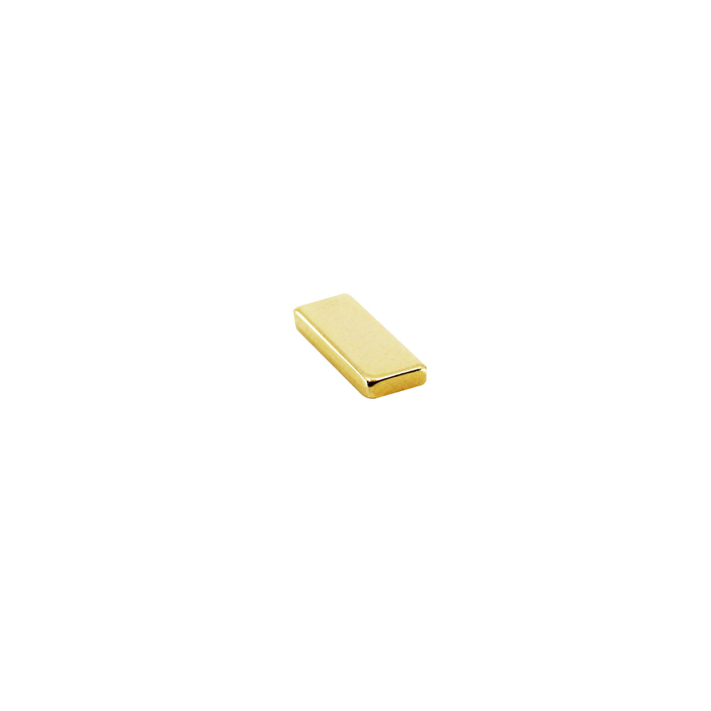 Supermagnet kub 10x4x1 mm., Guld