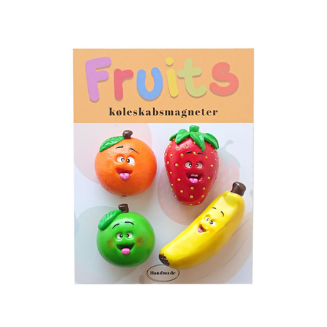 Frukt Magneter SMILEY, 4 st - kylskåpsmagneter